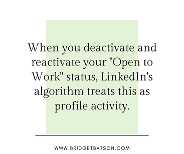 LinkedIn open to work hack